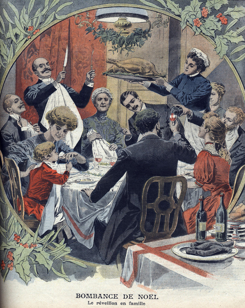 Detail of The Christmas Feast Illustration by Anonymous