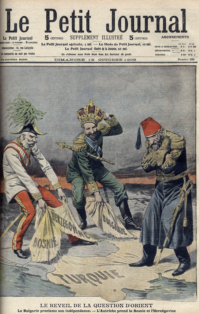 Detail of Illustration of Political Situation Involving Austria, Bosnia and Herzegovina and Turkey by Anonymous