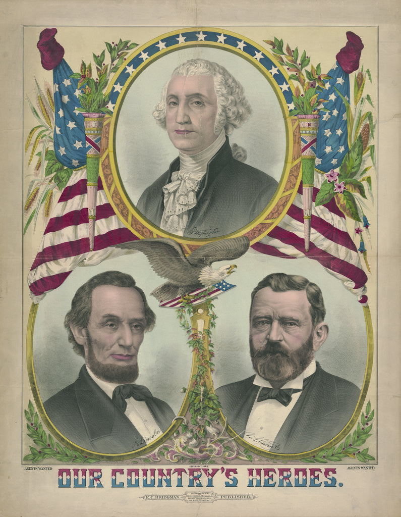 Detail of Our Country's Heroes Print by Anonymous
