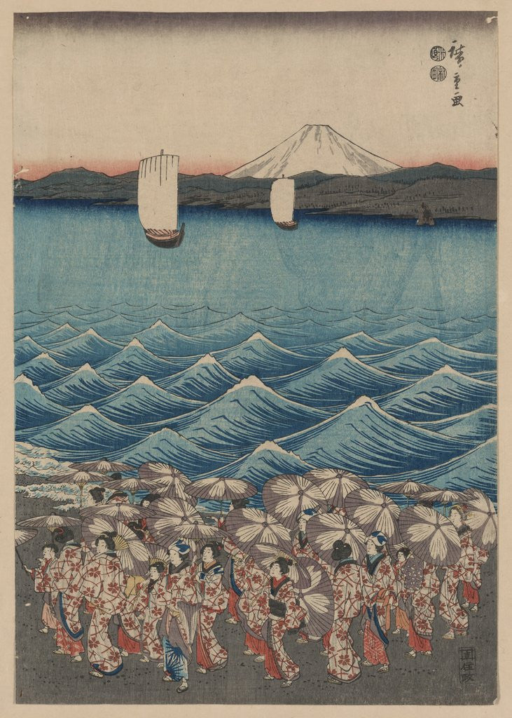 Detail of Opening Celebration of Benzaiten Shrine at Enoshima by Ando Hiroshige