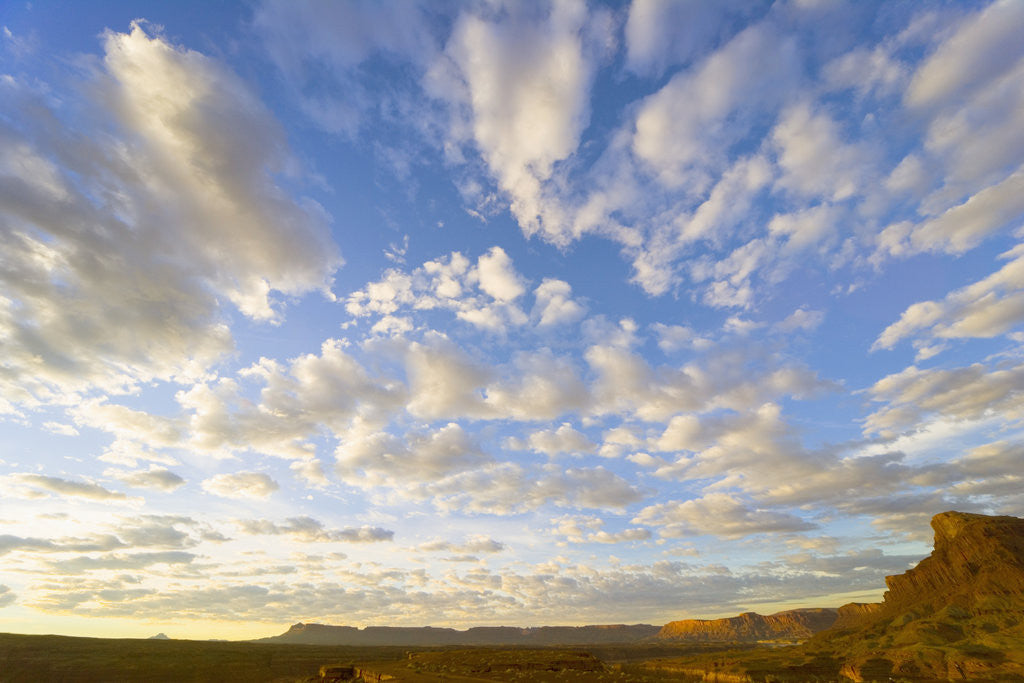 Detail of Cumulus Clouds Over Sandstone Buttes at Sunrise by Anonymous