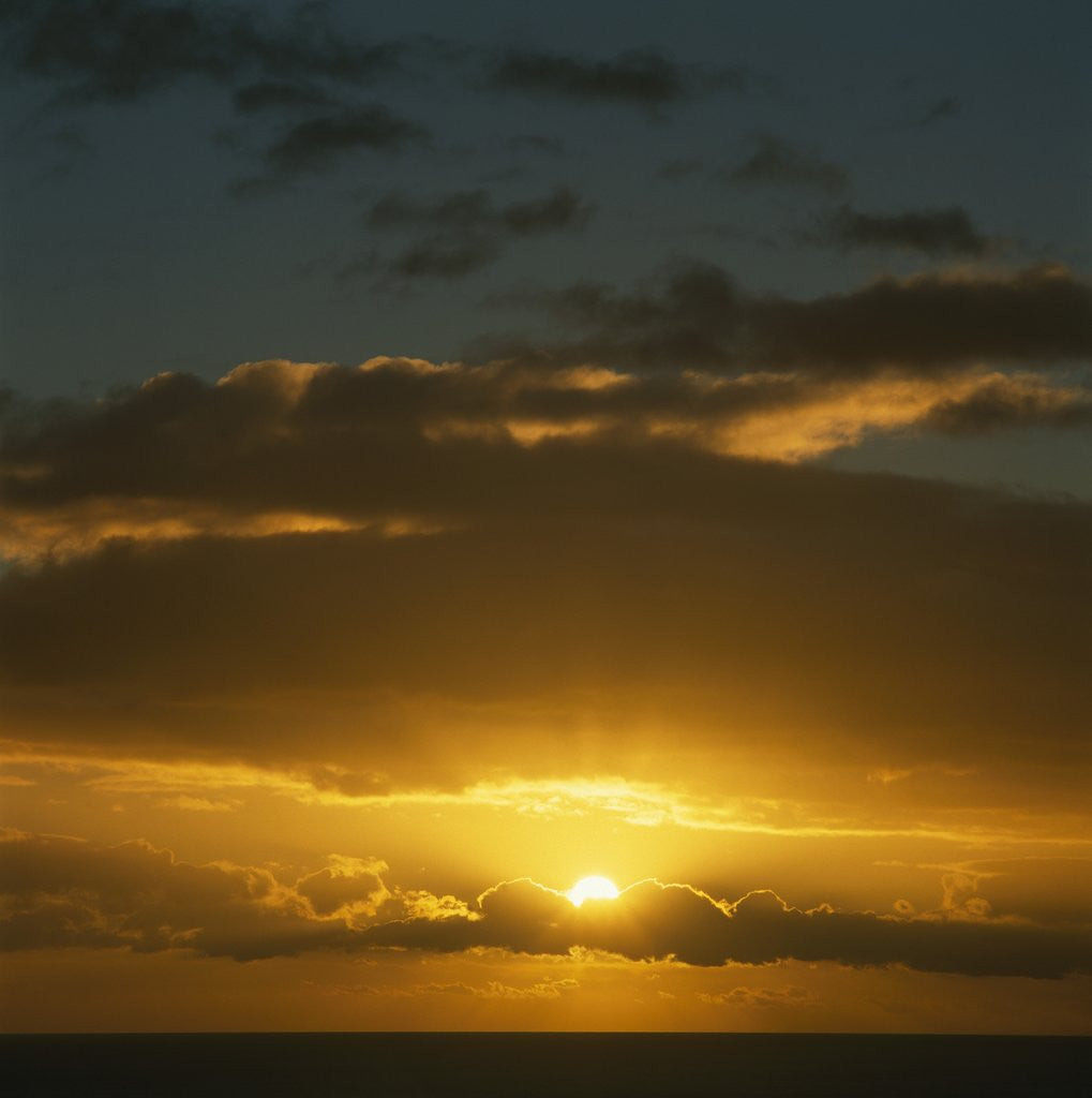 Detail of Sun in Cloudy Sky by Anonymous