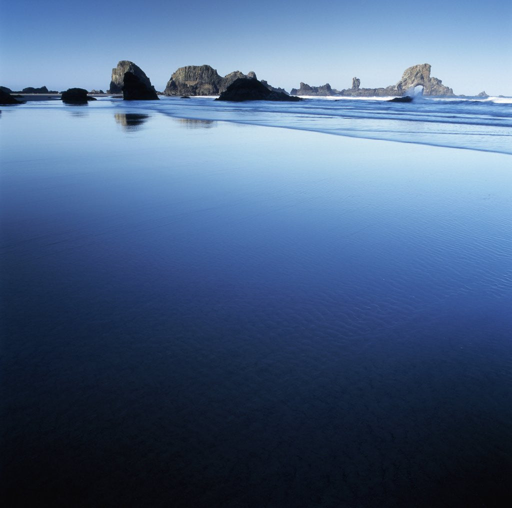 Detail of Sea Stacks on Beach by Anonymous