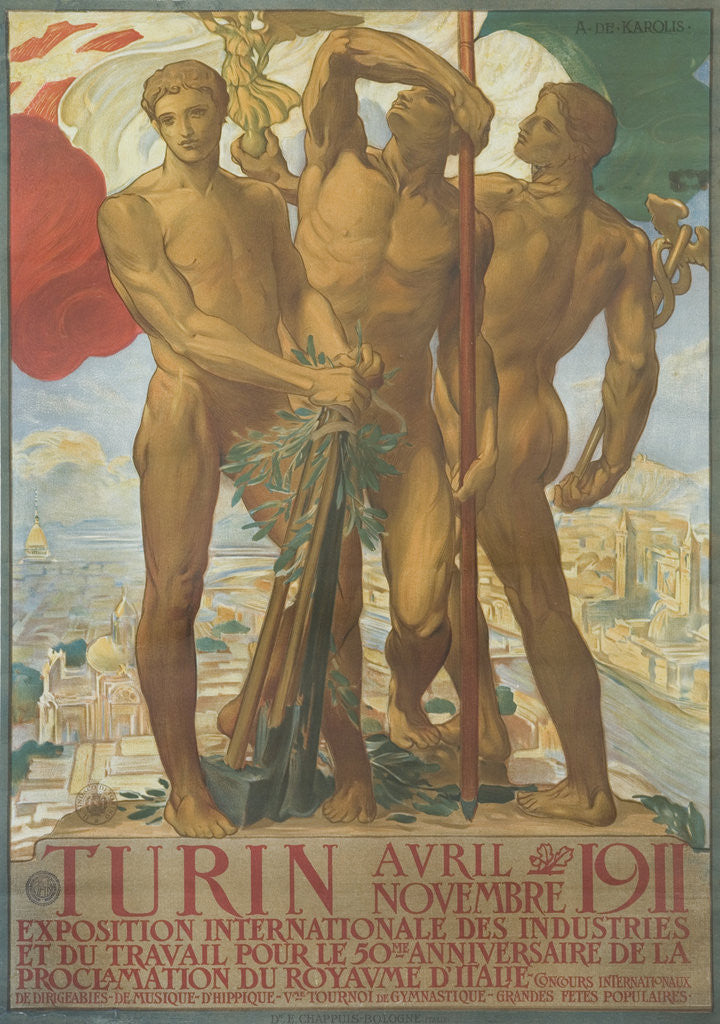 Detail of Turin Poster by Adolfo de Karolis