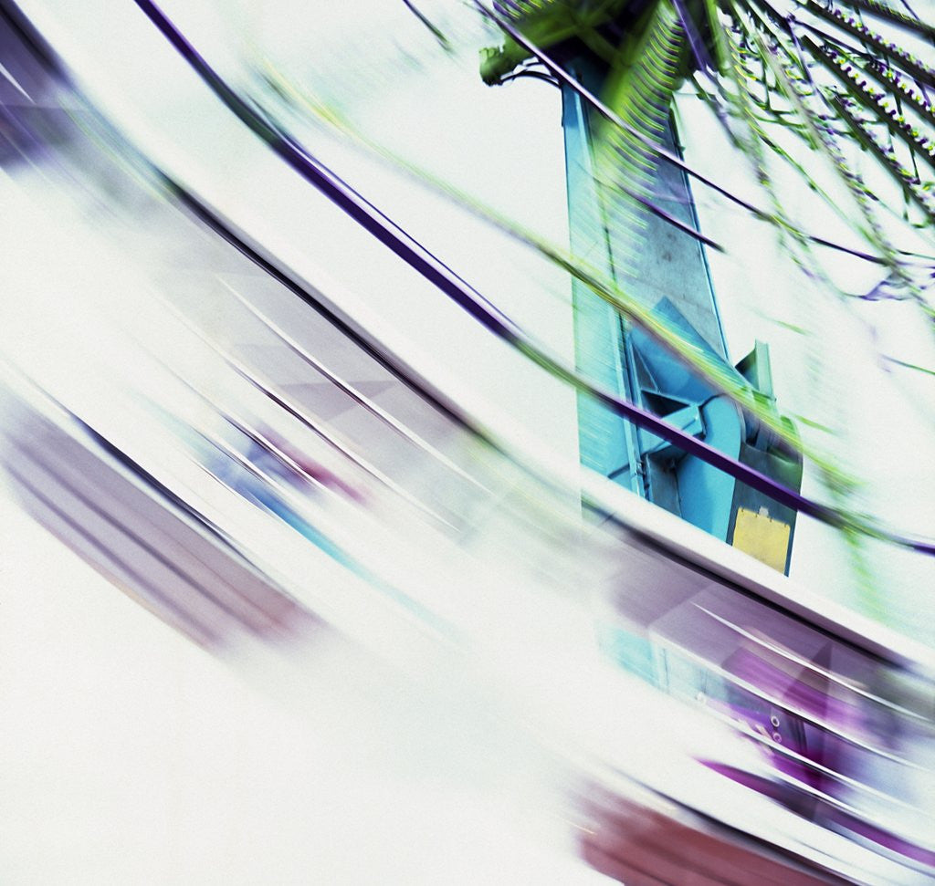 Detail of Spinning Amusement Ride at a County Fair by David Roseburg