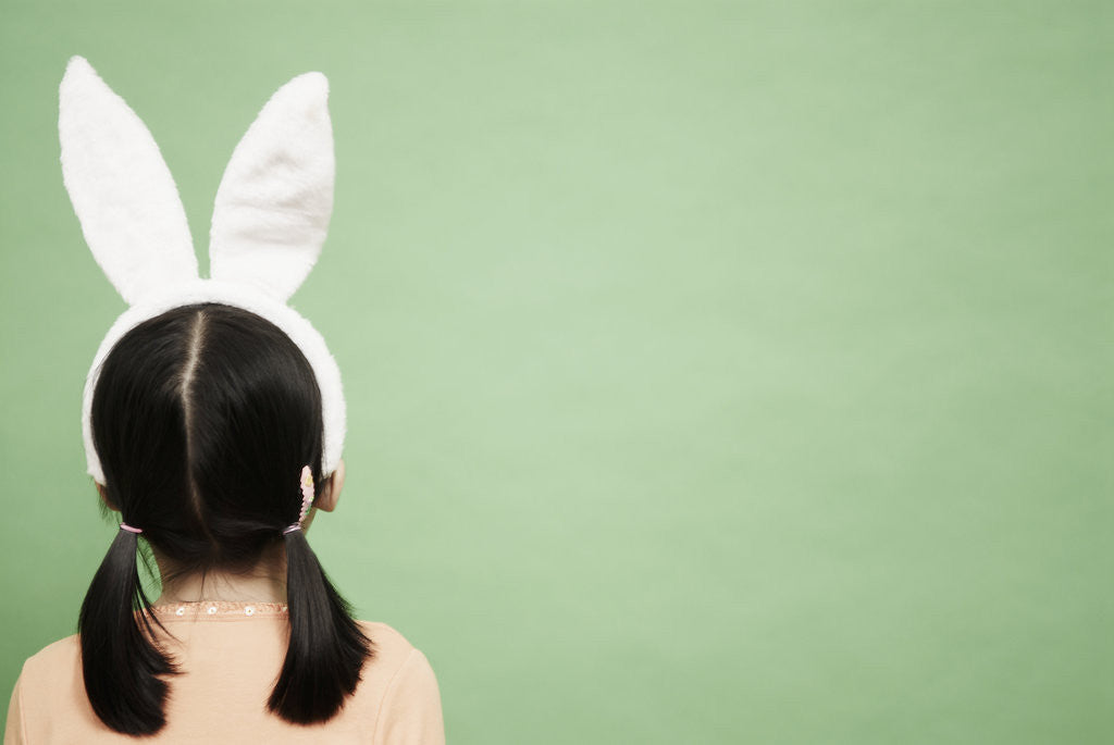 Detail of Girl Wearing Rabbit Ears by Anonymous