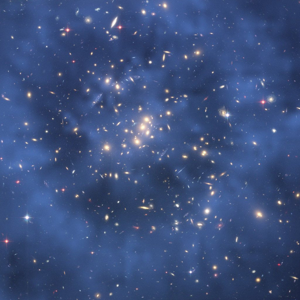 Detail of Dark Matter Ring in Galaxy Cluster by Anonymous