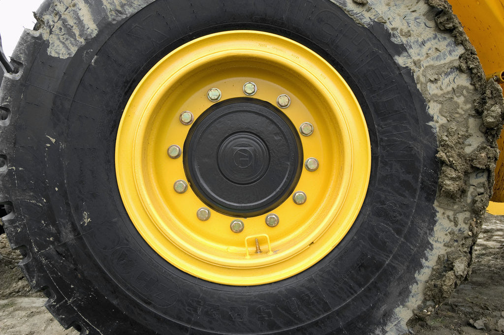 Detail of Muddy Tire on Bulldozer by Corbis