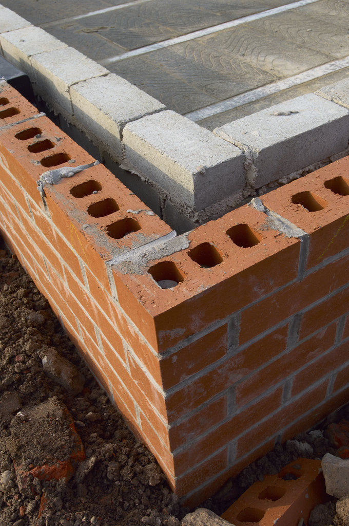 Detail of Freshly Laid Bricks by Anonymous