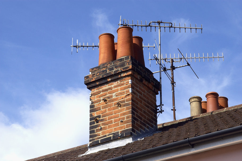 Detail of Chimney and Antennas by Anonymous