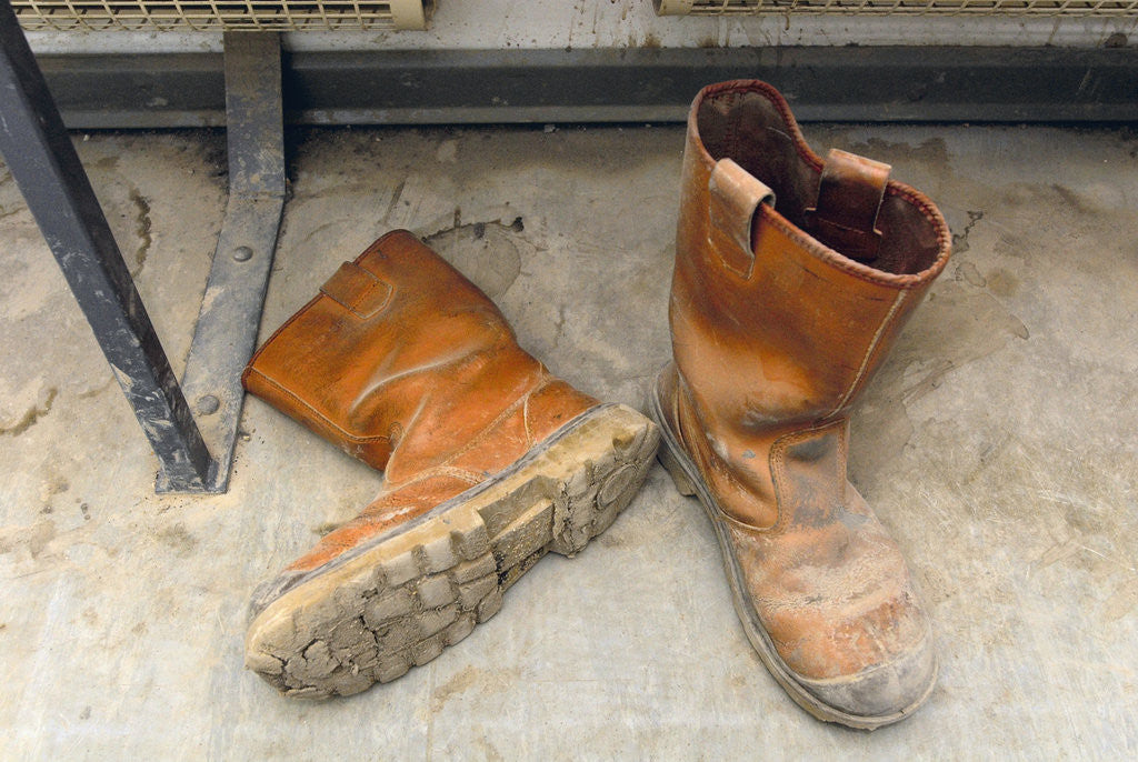 Detail of Safety Boots in Changing Room by Anonymous