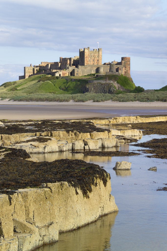 Detail of Bamburgh Castle on the Beach by Corbis