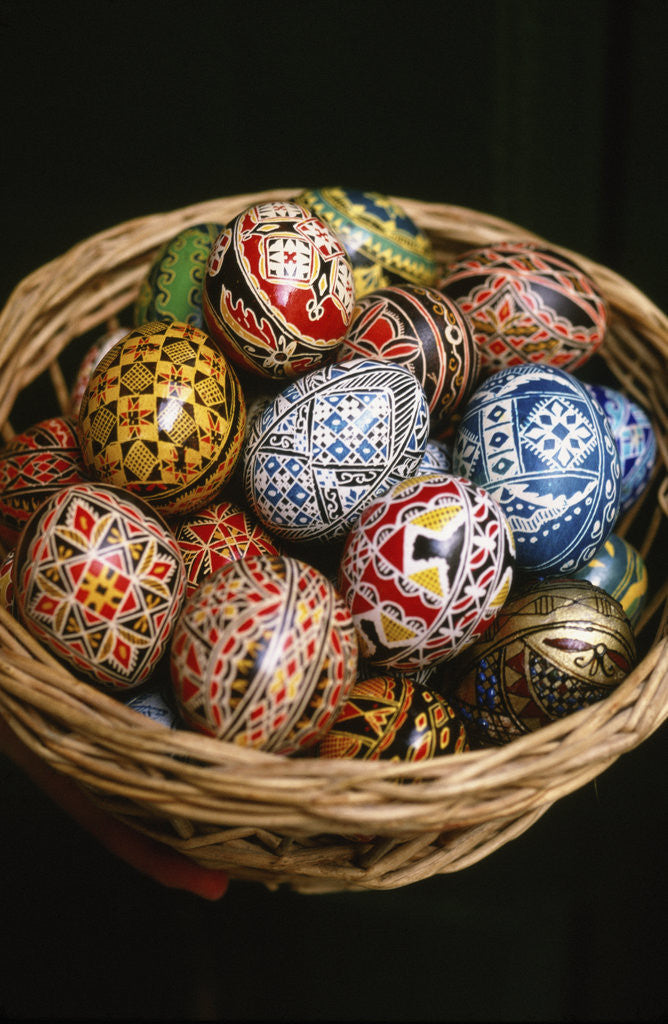 Detail of Decorative Romanian Easter Eggs by Anonymous