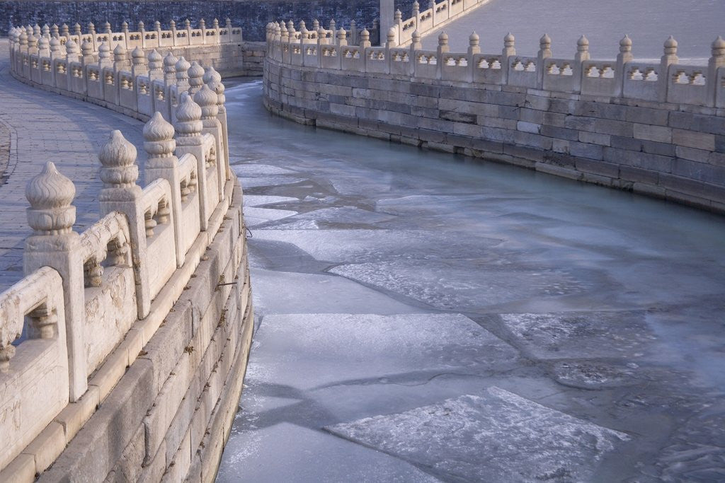 Detail of Marble Balustrade and Flooring Inside the Forbidden City by Anonymous