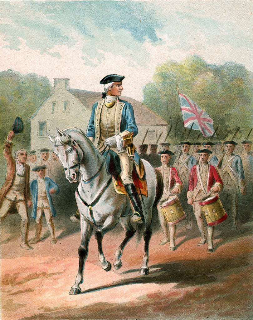 Detail of Illustration of George Washington Leaving for the Front in April 1754 by Anonymous