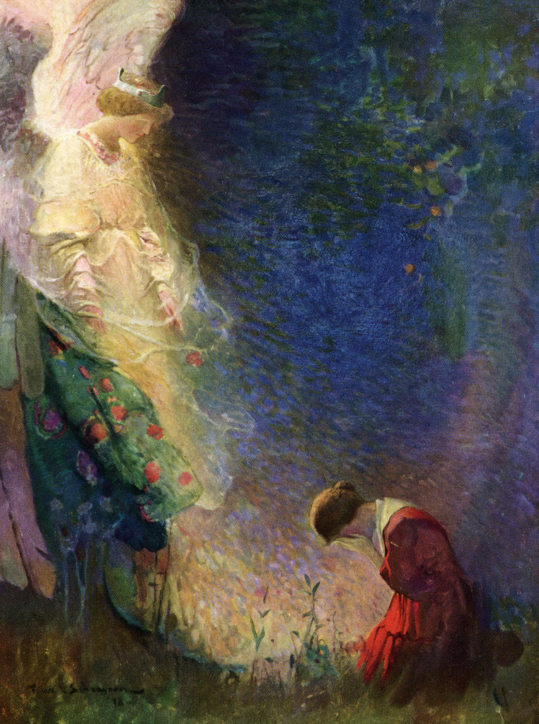 Detail of Illustration of the Vision of Joan of Arc by Frank E. Schoonover