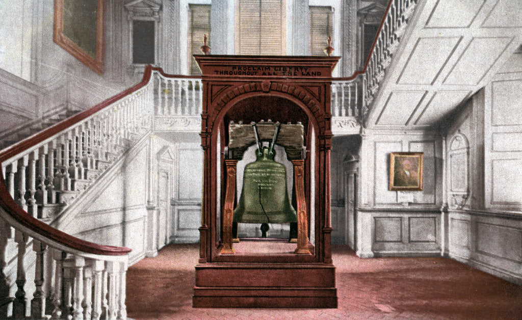 Detail of Liberty Bell Inside Independence Hall by Anonymous