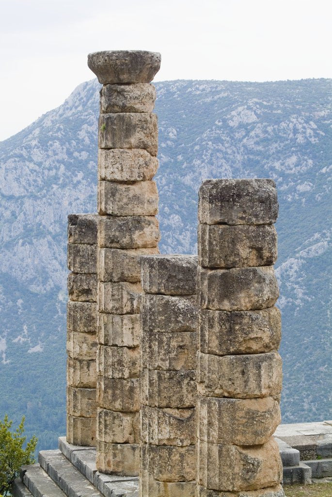 Detail of Columns at Temple of Apollo at Delphi by Anonymous