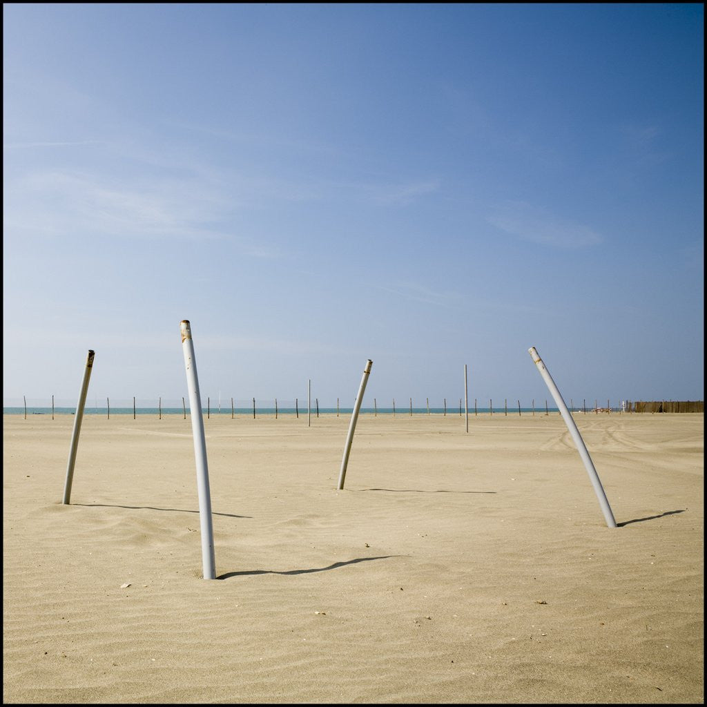 Detail of Bent Poles on the Beach by Jim Vecchi