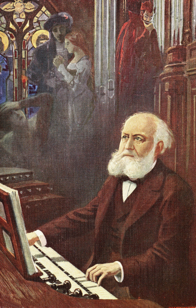Detail of Painting of Charles Francois Gounod by Anonymous