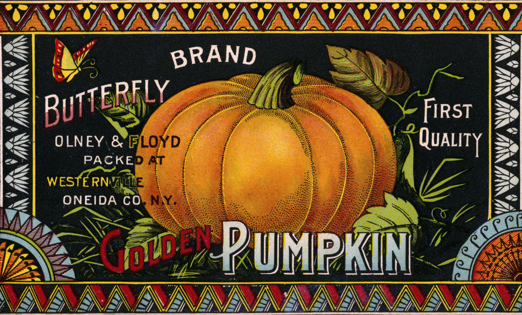 Detail of Butterfly Brand Golden Pumpkin Product Label by Anonymous