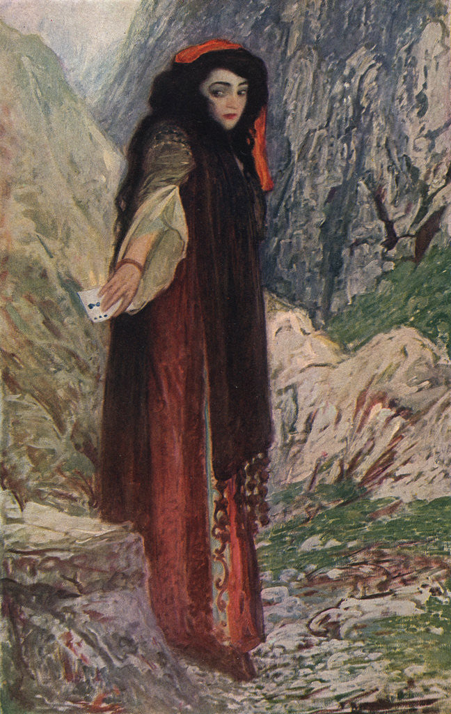 Detail of Illustration of Madame Emma Calve as Carmen by Sigismond de Ivanowski