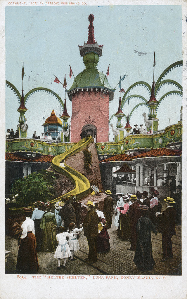 Detail of Helter Skelter Ride in Coney Island's Luna Park by Anonymous