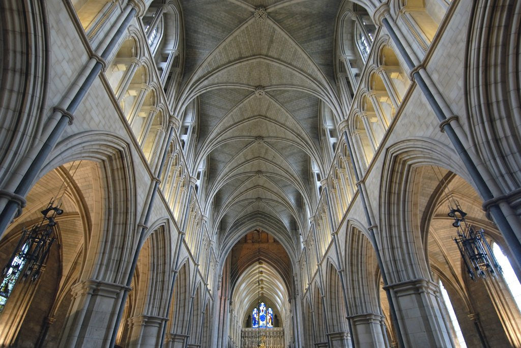 Detail of Nave of Southwark Cathedral in London by Corbis