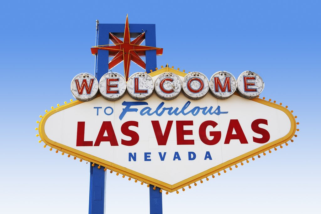 Detail of Las Vegas Welcome Road Sign by Corbis