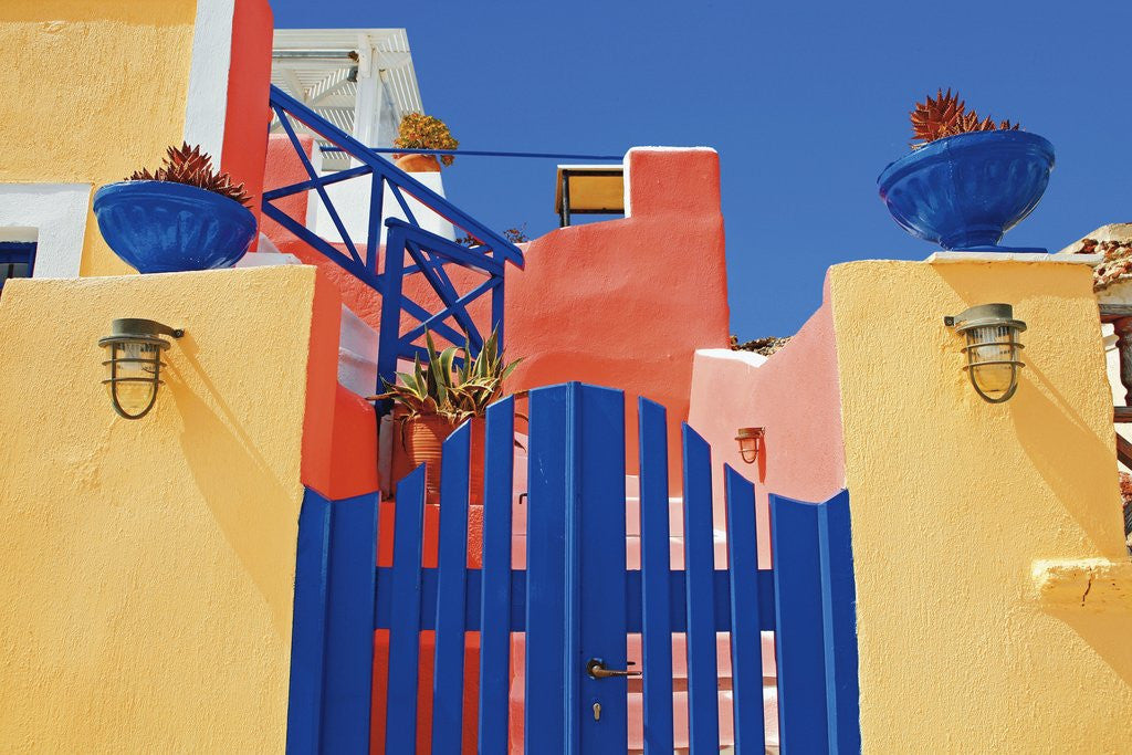 Detail of Gate to Brightly Painted House by Anonymous