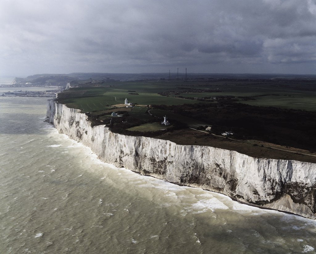 Detail of White Cliffs of Dover and South Foreland Lighthouse by Anonymous