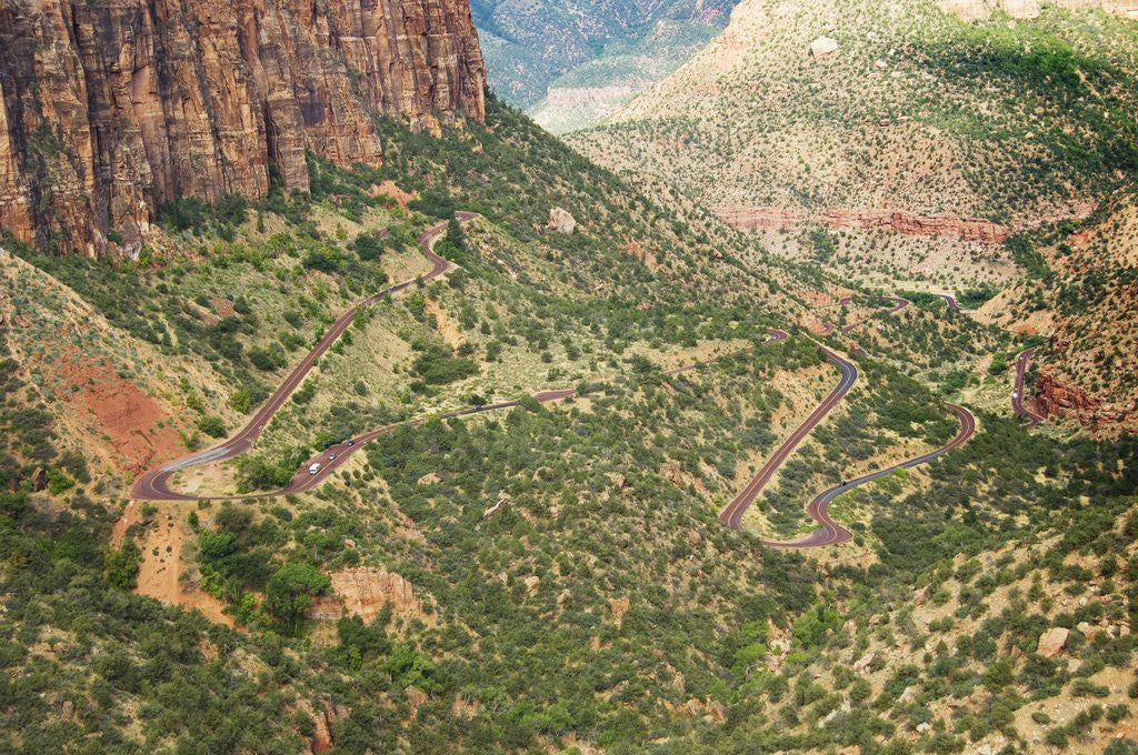 Detail of Winding Road in Zion National Park by Anonymous