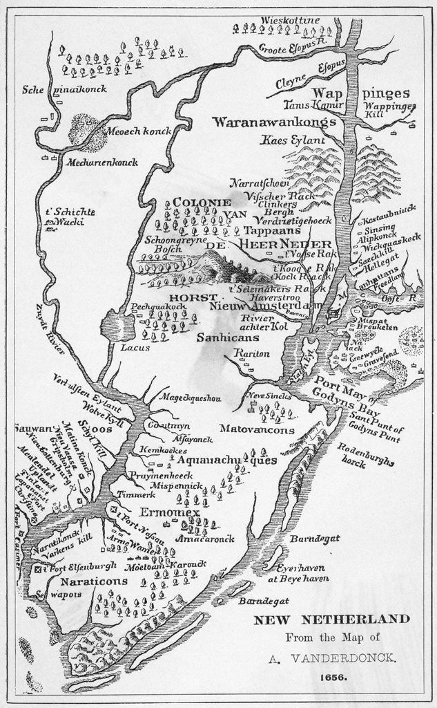 Detail of Early New York Map by Anonymous