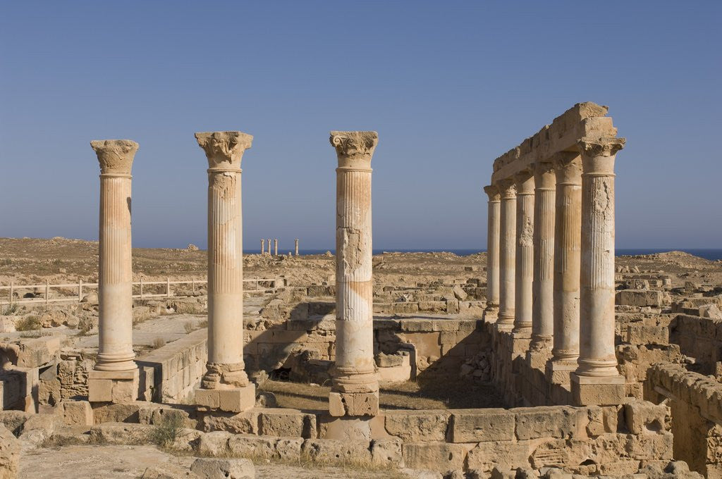 Detail of Roman Ruins of Sabratha in Libya by Anonymous