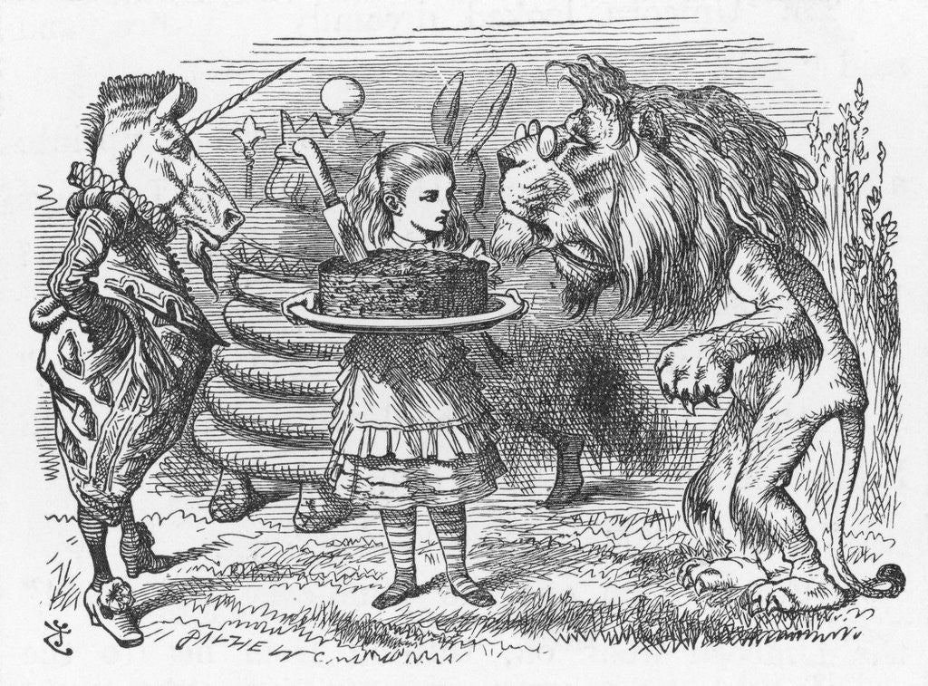 Detail of Alice and the Unicorn by Anonymous