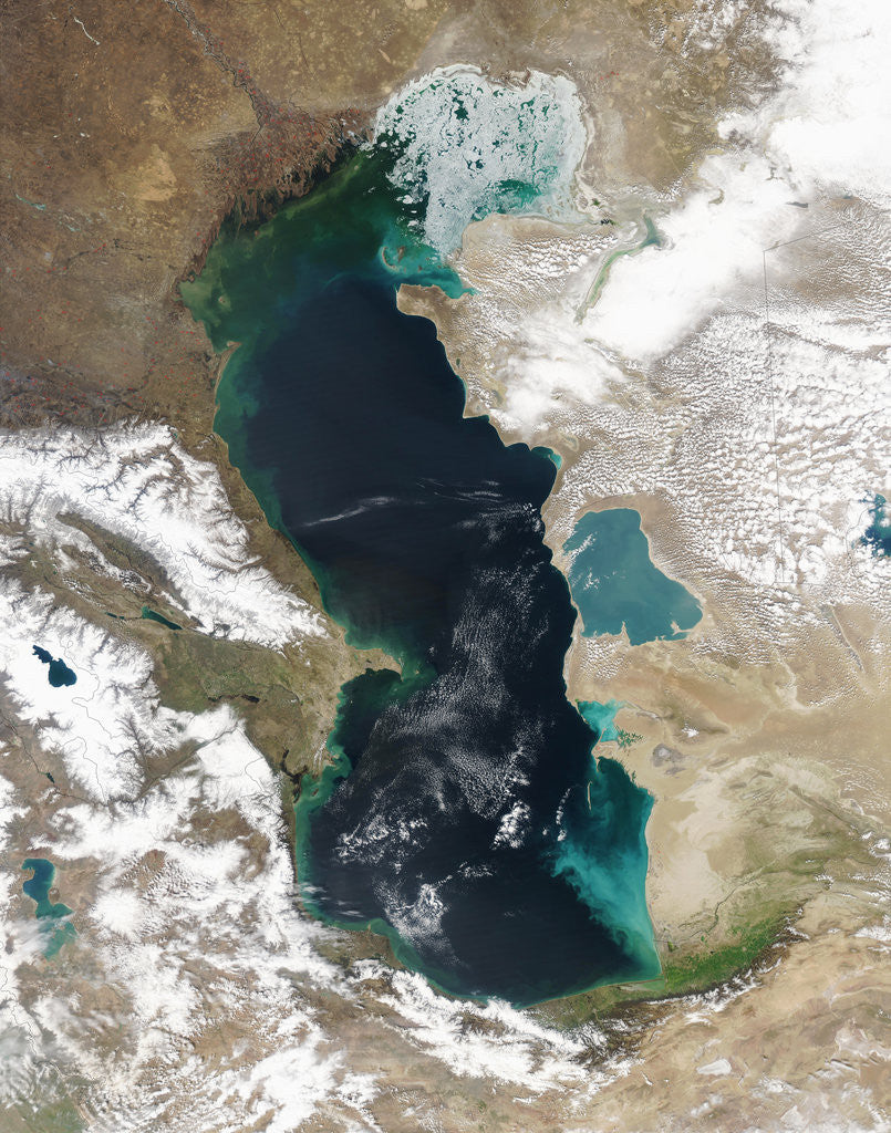 Detail of Ice Covering Northern Portion of the Caspian Sea by Corbis