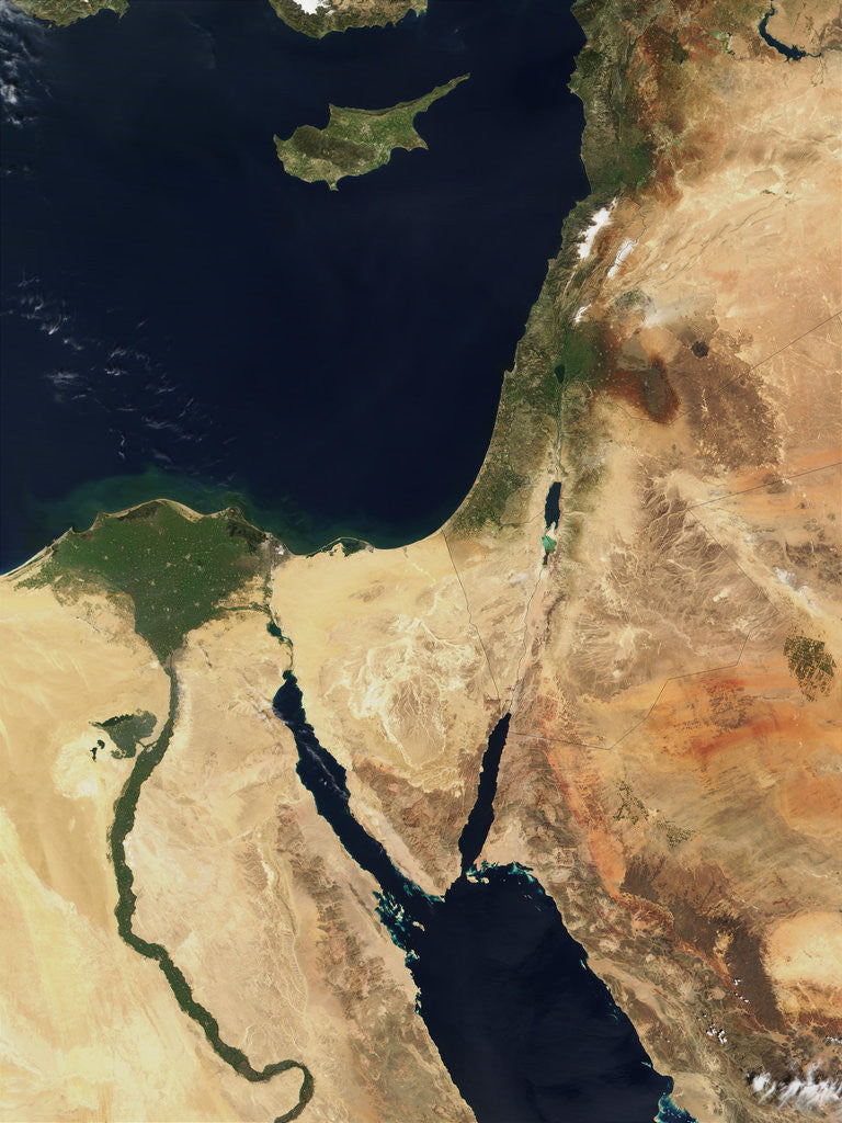 Detail of Middle East and the Sinai Peninsula by Corbis