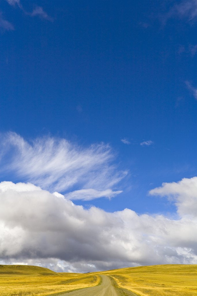 Detail of Clouds above Rural Road by Corbis