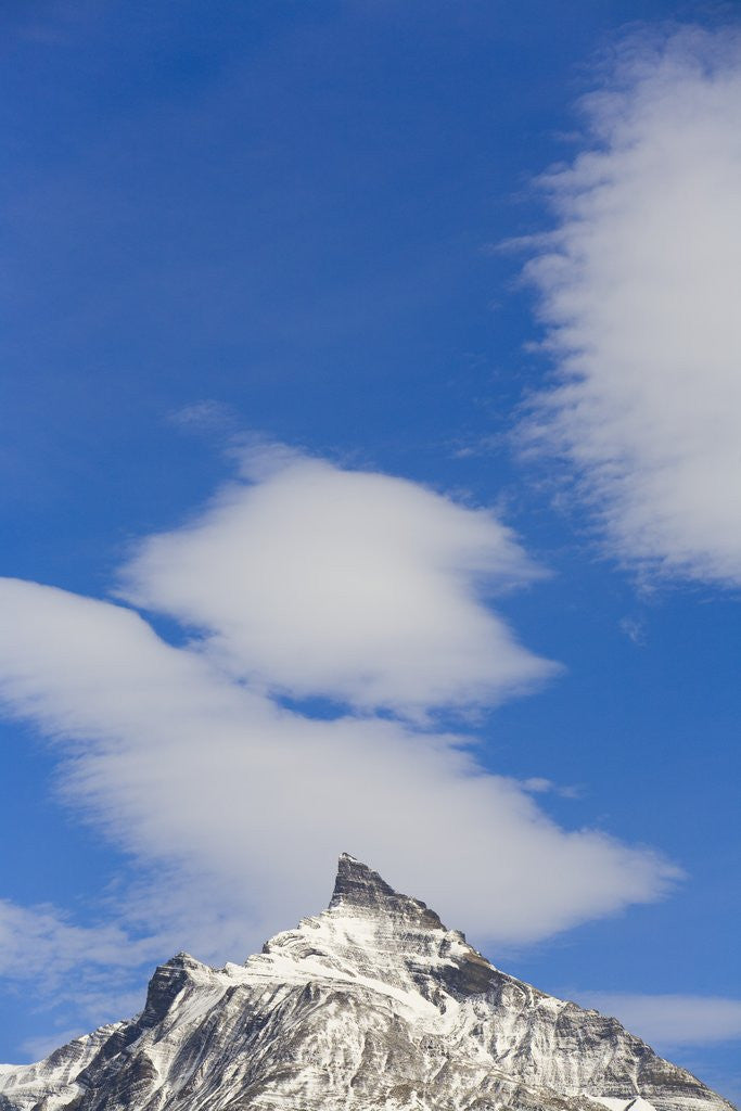 Detail of Clouds and Snowy Mountain Peak by Anonymous