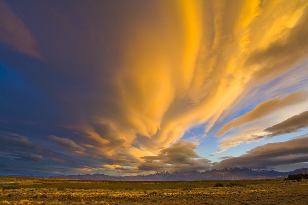 Detail of Dramatic Clouds above Plains at Sunset by Anonymous