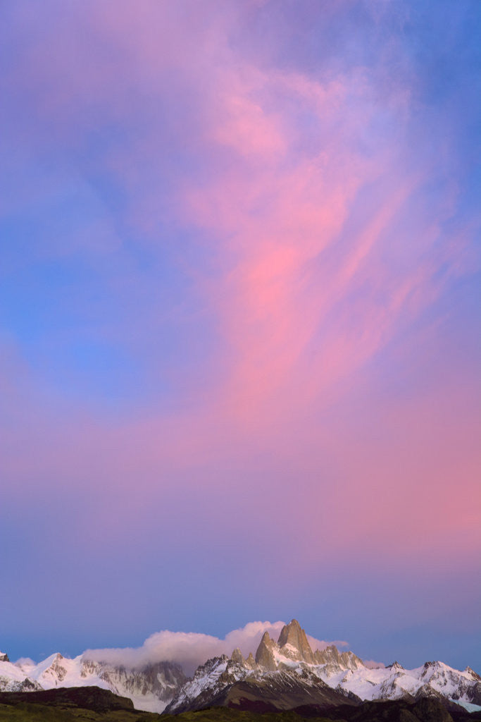 Detail of Clouds above Mountains at Sunrise by Anonymous