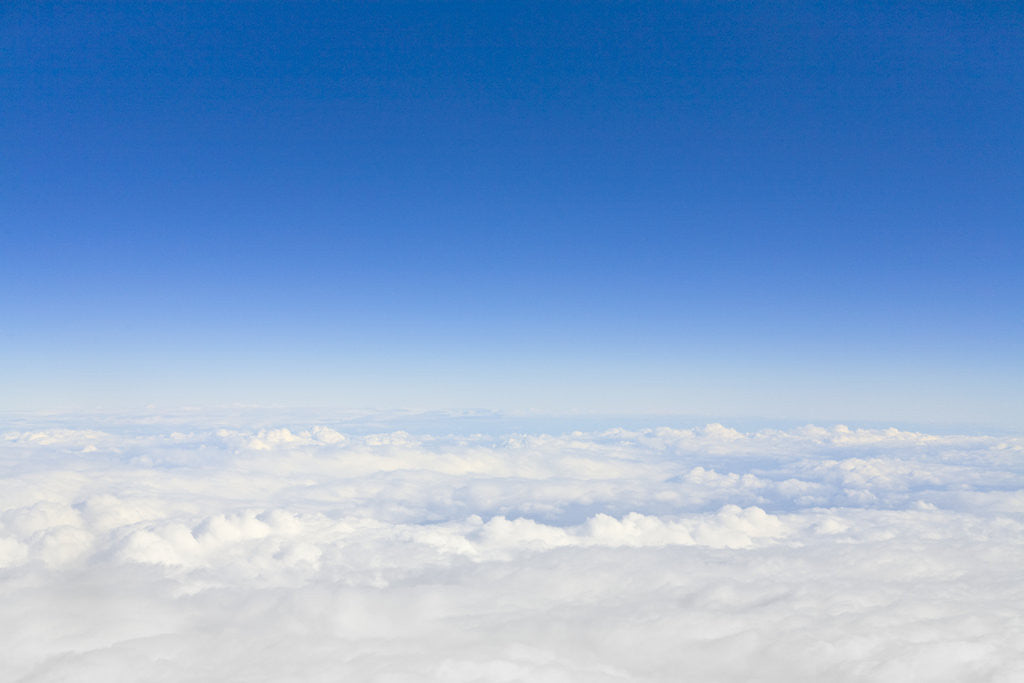 Detail of Thick Cumulus Clouds Below Clear Sky by Anonymous