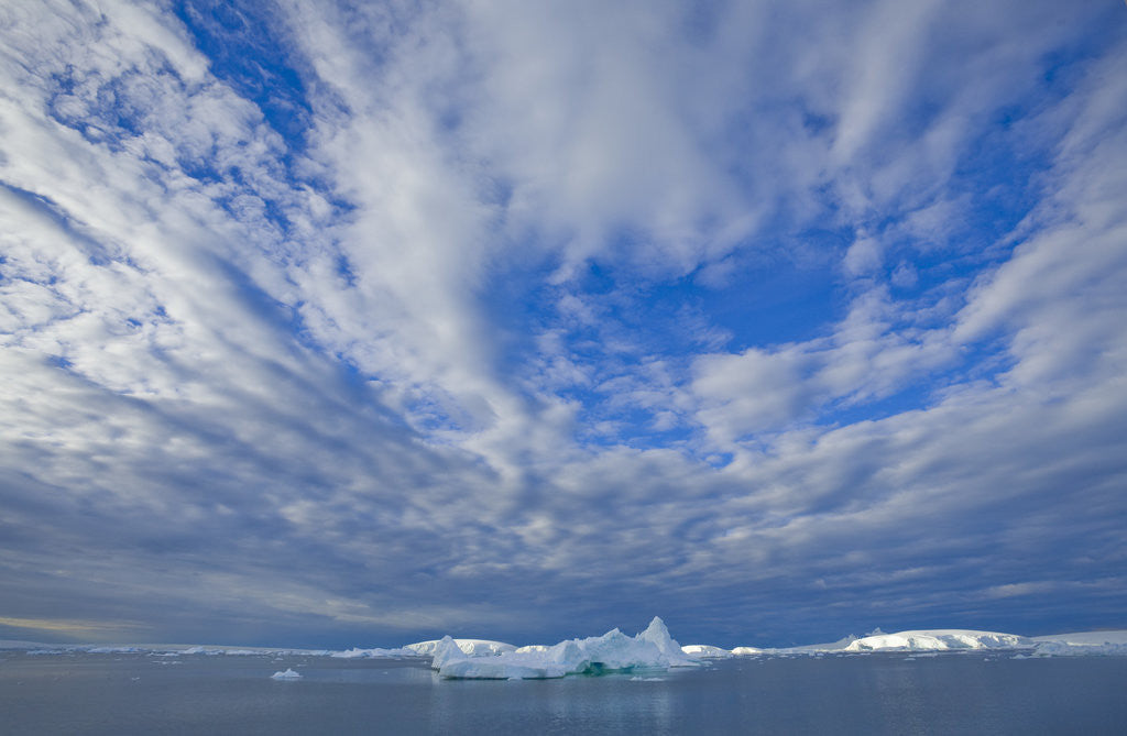 Detail of Clouds Above Sea and Snow-covered Coast by Anonymous