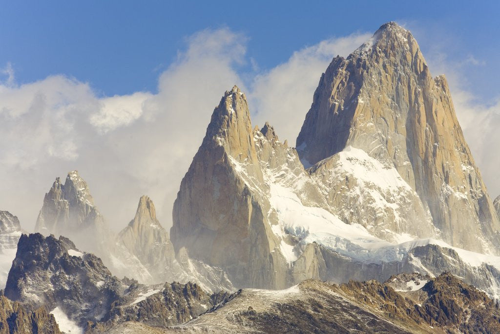 Detail of Fitzroy Massif and Cumulus Clouds by Anonymous