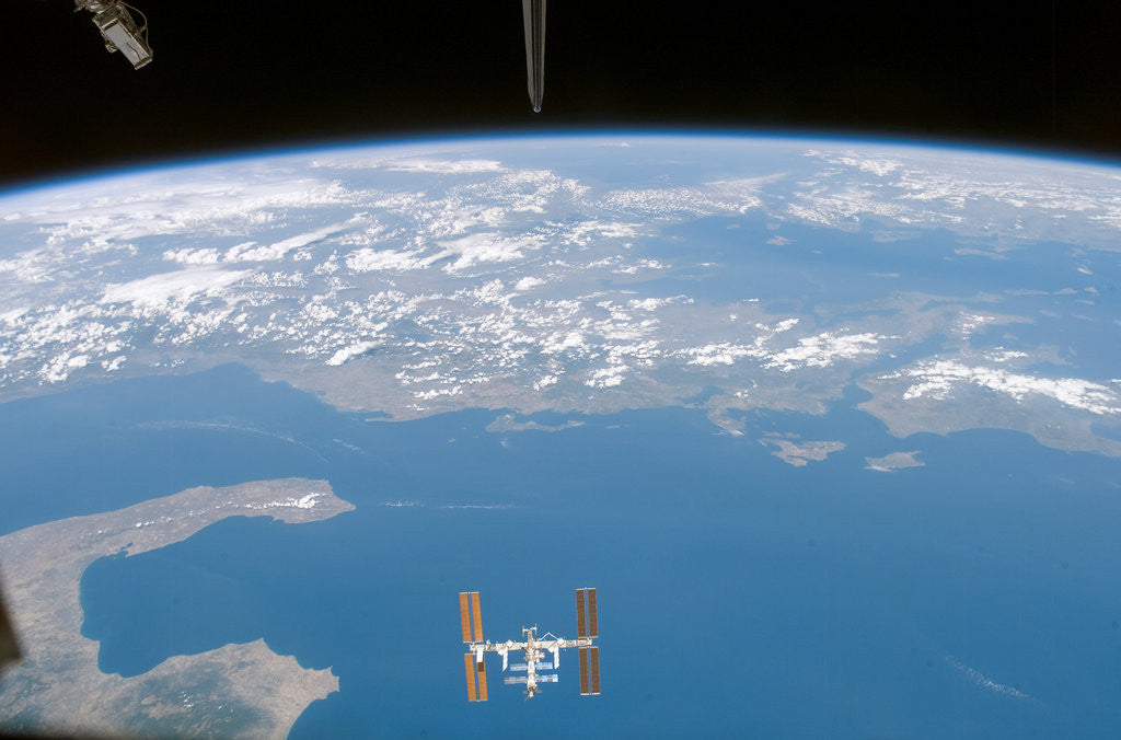 Detail of International Space Station Over the Ionian Sea by Anonymous