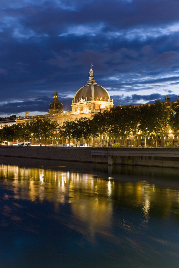 Detail of View of the Rhone and Hotel Dieu from Pont Wilson by Anonymous
