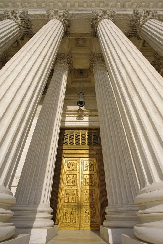 Detail of Bronze Doors of United States Supreme Court by Corbis
