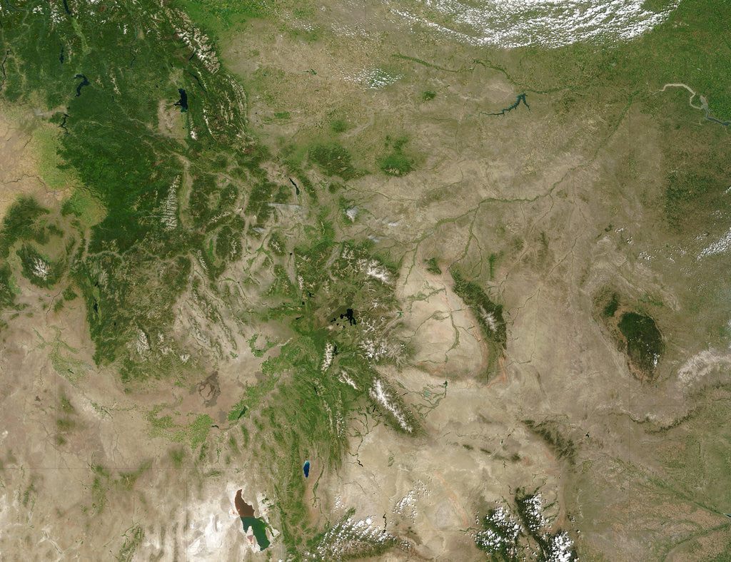 Detail of Rocky Mountains and Intermountain West States by Anonymous