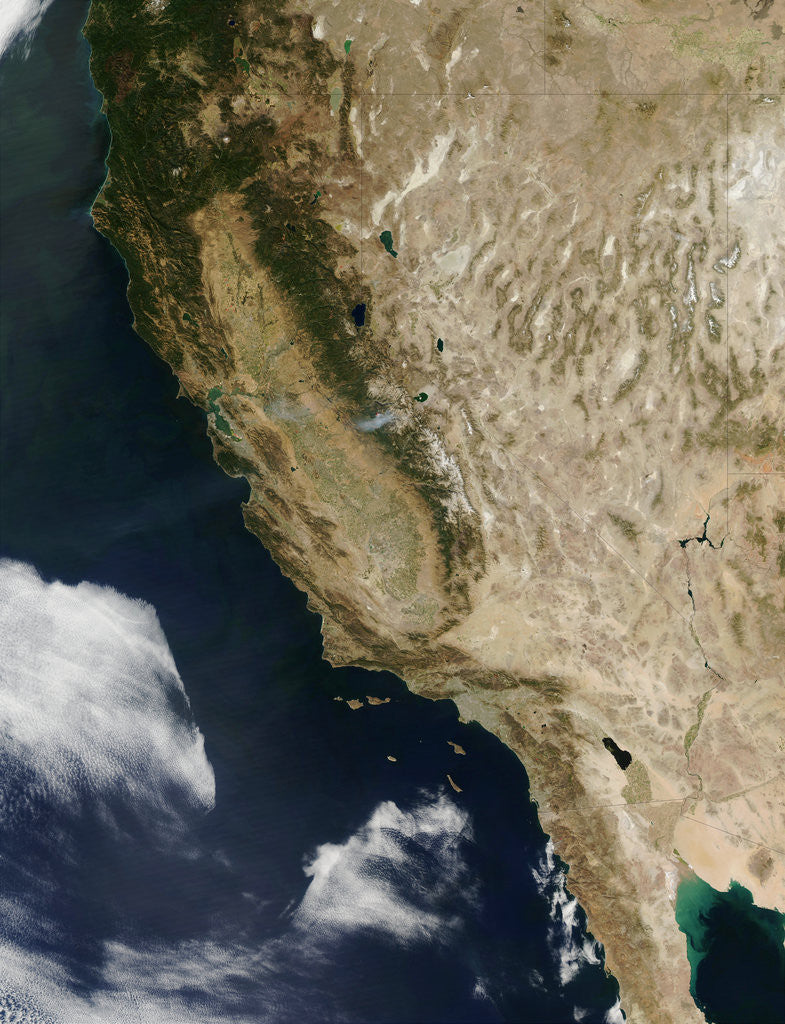 Detail of West Coast of the United States and Baja California by Anonymous