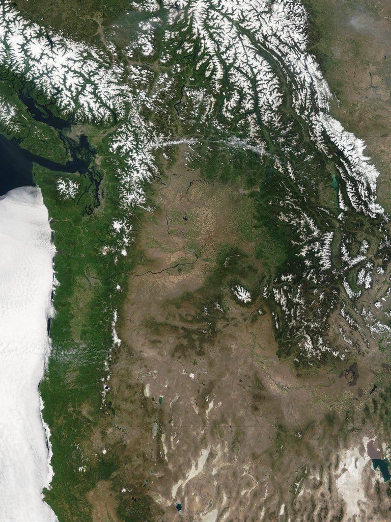 Detail of Pacific Northwest and Southern British Columbia by Anonymous